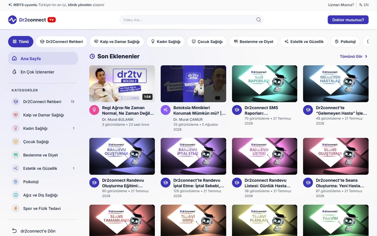 Bilgilendirici videolar ile hastalarla aranızdaki bağı kolaylaştırın.