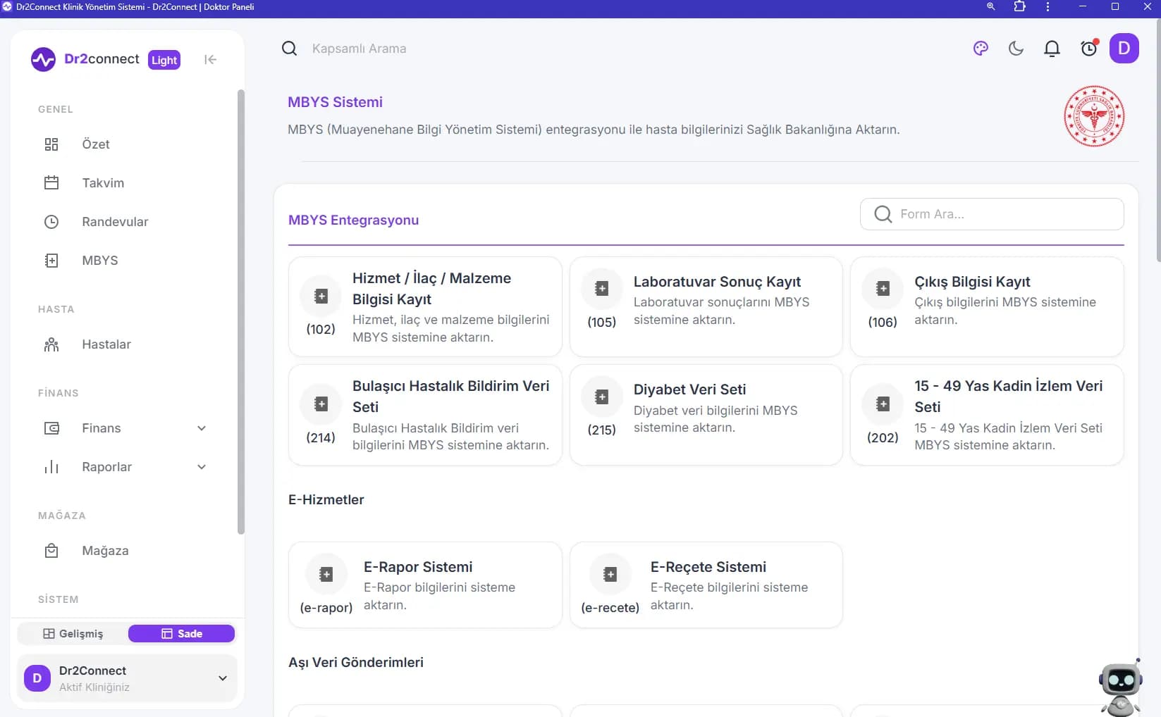 E-reçete ve e-rapor işlemlerinizi tek panel üzerinden gerçekleştirin.