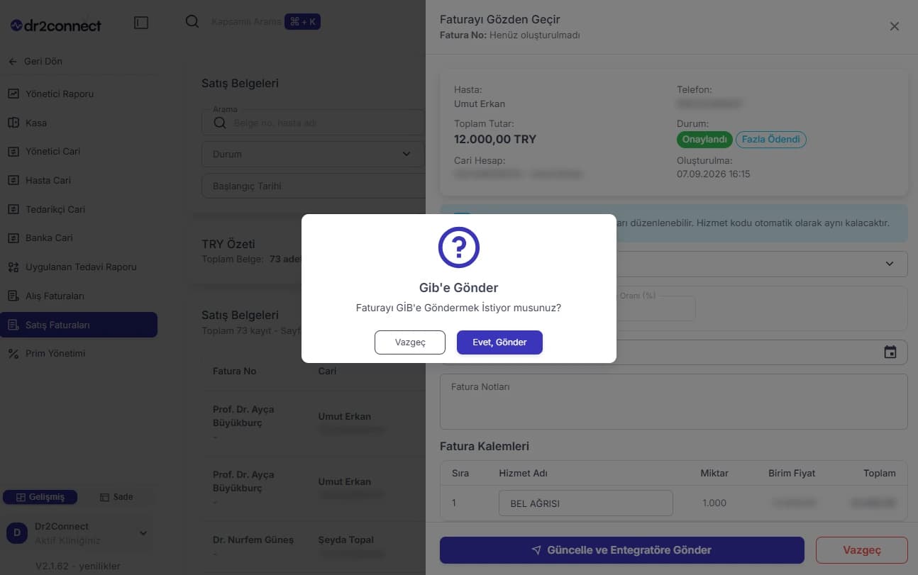 E-SMM entegrasyonu sistemi